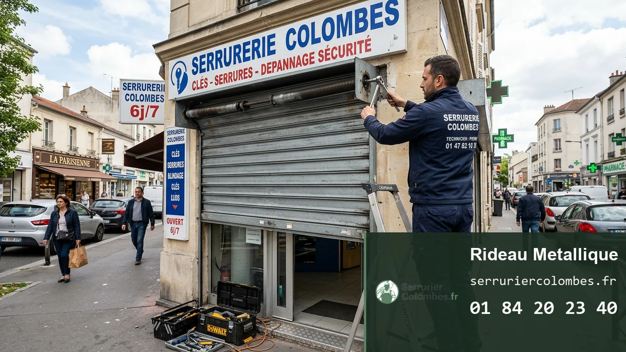 Rideau métallique en panne à Colombes : causes, dépannage et prix